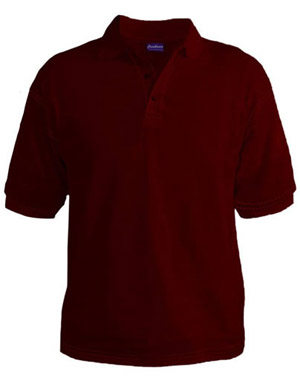 Maroon Plain Collar T Shirt